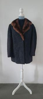 Astrakan bontjasje zwart Boerenbruiloft jaren 60 maat L, Carnaval, Maat 42/44 (L), Ophalen of Verzenden, Zo goed als nieuw
