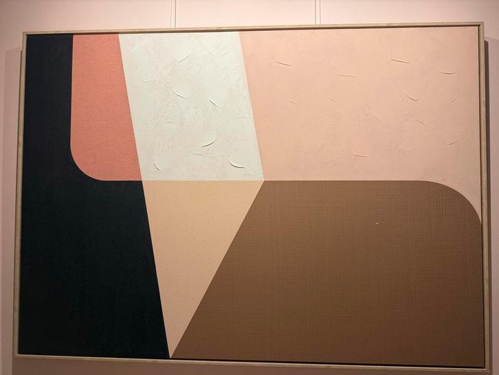 Abstract Schilderij met Reliëf - Modern Interieur - Baklijst, Huis en Inrichting, Woonaccessoires | Schilderijen, Tekeningen en Foto's