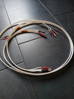 Qed verzilverde speakerkabel 2 keer 2m biwire uitgevoerd, Audio, Tv en Foto, Ophalen of Verzenden, Zo goed als nieuw, 2 tot 5 meter