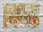 Borduurwerk, zijde, Peter Rabbit. Beatrix Potter, vintage, Ophalen