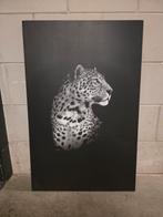 Zwart-wit luipaard print, Huis en Inrichting, Woonaccessoires | Schilderijen, Tekeningen en Foto's, 50 tot 75 cm, Ophalen of Verzenden