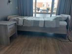 Senioren bed 90x200 met elektrische schotelbodem, Ophalen, 90 cm, Eenpersoons, Beige