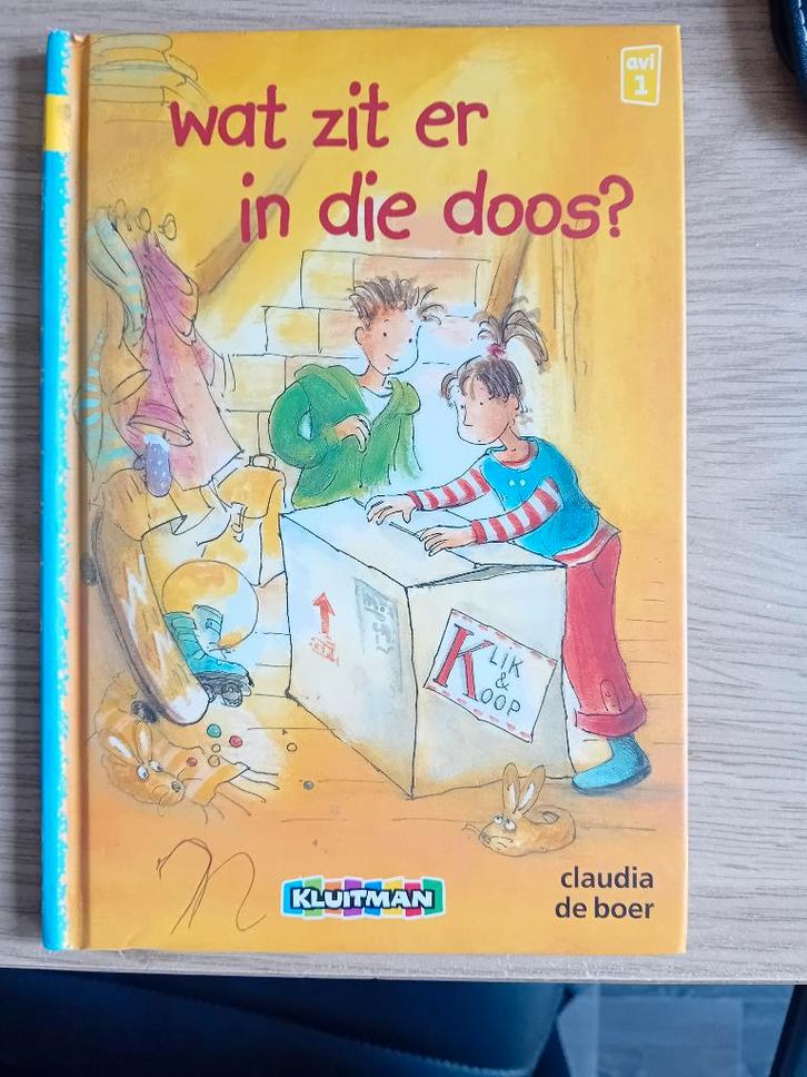 Wat zit er in die doos? Van Claudia de boer., Boeken, Kinderboeken | Jeugd | onder 10 jaar, Gelezen, Fictie algemeen, Ophalen
