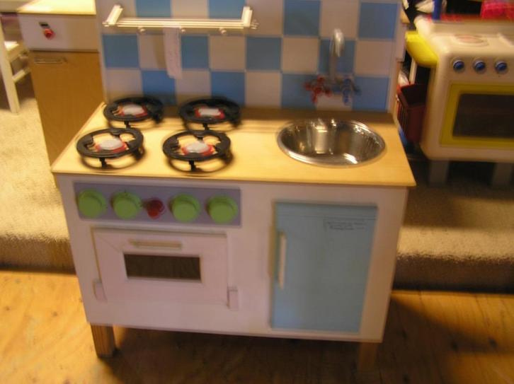 Houten speelkeukentje, Kinderen en Baby's, Speelgoed | Houten speelgoed, Gebruikt, Meubelstuk of Keukentje, Ophalen