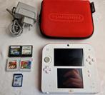 Nintendo 2DS, 4 Games(Mario & Zelda), SD-kaart, beschermhoes, 2DS, Gebruikt, Ophalen of Verzenden, Wit