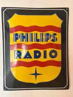 Philips radio emaille reclame bord, Verzamelen, Merken en Reclamevoorwerpen, Ophalen of Verzenden, Zo goed als nieuw, Reclamebord