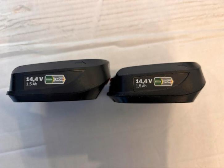 Bosch 14,4V Accu 1,5Ah + Lader, Doe-het-zelf en Verbouw, Gereedschap | Machine-onderdelen en Toebehoren, Gebruikt, Ophalen of Verzenden
