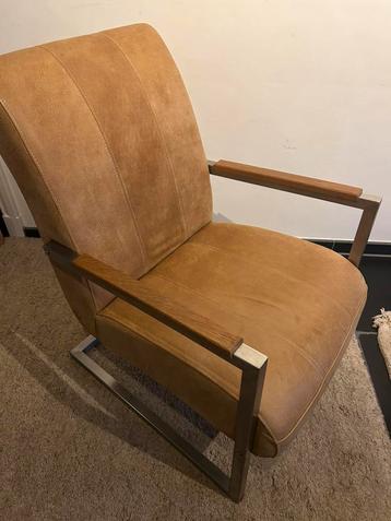Cognac leer fauteuil stoel De Bommel Wizard design beschikbaar voor biedingen