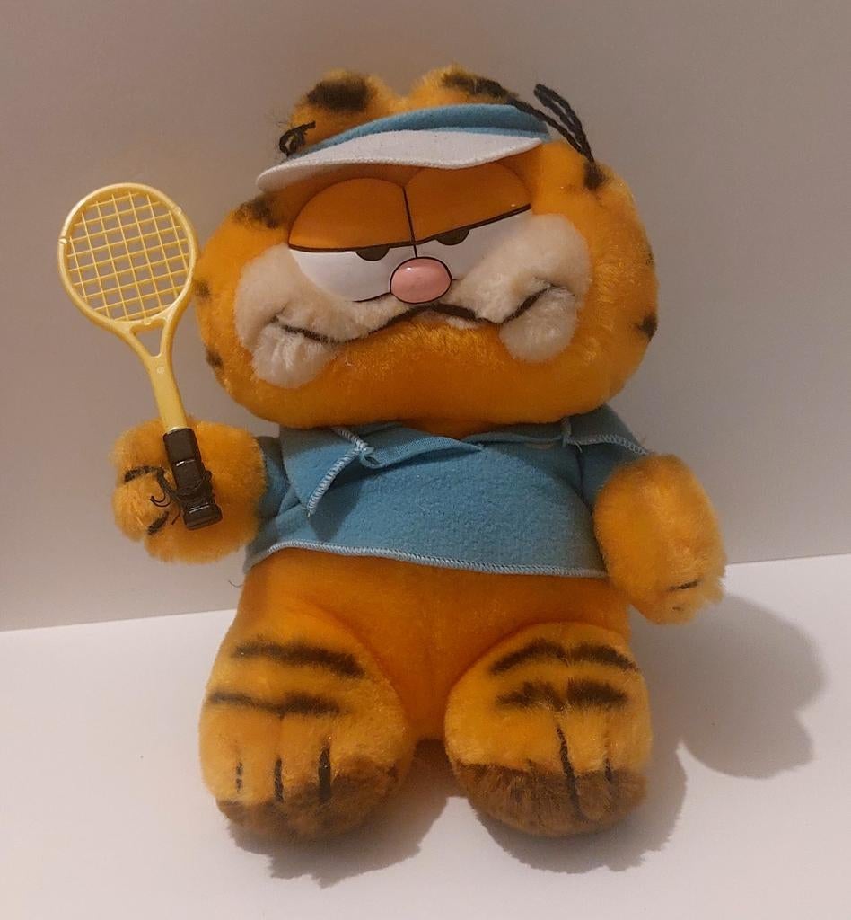 Garfield Dakin Tennis – Vintage Jaren 80 – Korea – Label 197, Verzamelen, Ophalen of Verzenden, Looney Tunes, Zo goed als nieuw