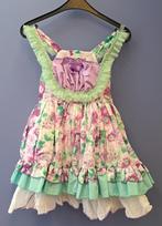 La Amapola jurk mint groen /lila paars bloem 110-116 42475, Kinderen en Baby's, Meisje, Ophalen of Verzenden, La Amapola, Zo goed als nieuw
