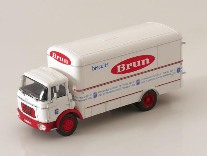 Jsn Atlas 1:43 Berliet GAK Fourgon Biscuits Brun 1959 wit, Hobby en Vrije tijd, Modelauto's | 1:43, Nieuw, Auto, Overige merken