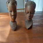 2 x Afrikaanse? houten beelden, Antiek en Kunst, Kunst | Beelden en Houtsnijwerken, Ophalen of Verzenden