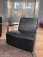 Designer Zwart leren fauteuil/stoel van Harvink, model Alowa, Huis en Inrichting, Fauteuils, Ophalen of Verzenden, Zo goed als nieuw