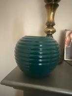 Vintage Donkergroene Keramieken Vaas, Huis en Inrichting, Woonaccessoires | Vazen, Gebruikt, Aardewerk of Porselein, Ophalen of Verzenden