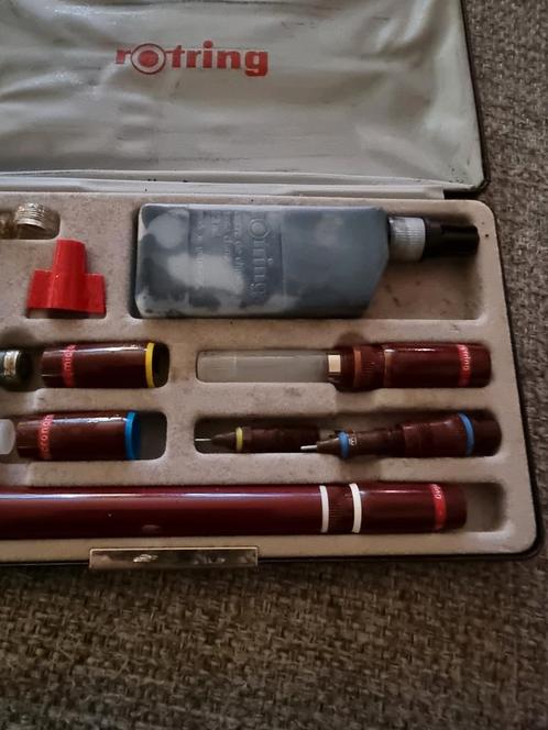 Rotring Tekenpennenset Vintage, Verzamelen, Pennenverzamelingen, Gebruikt, Overige merken, Ophalen of Verzenden
