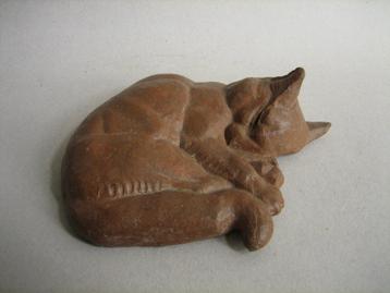 Aardewerk beeld poes gesigneerd Leo Muysken (1907-1984) beschikbaar voor biedingen