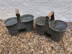 2 zinken bloem/planten bakken voor maar 1 euro per paar, Minder dan 30 cm, Rond, Ophalen of Verzenden, Zo goed als nieuw