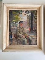 Schilderij ‘korte Voorhout’ uit 1946, Antiek en Kunst, Ophalen