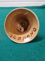 Bel aardewerk icorond gebakken vintage, Ophalen of Verzenden