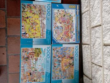 4 Puzzels - 1000 stukjes - King & Ravensburger beschikbaar voor biedingen
