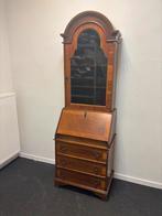 Klassieke massief houten secretaire met opzetkast 190 cm h, Antiek en Kunst, Antiek | Meubels | Kasten, Ophalen