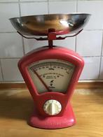 Dulton Metalen KeukenWeegschaal vintage jaren 60 Kleur Rosso, Minder dan 10 kg, Ophalen of Verzenden, Zo goed als nieuw, Personenweegschaal