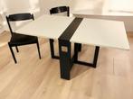 Vintage eetkamerset, inklaptafel en twee stoelen uit de 70's, Ophalen, Gebruikt, C, C