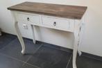 Brocante Bijzettafel met Lades, Ophalen, Gebruikt, 50 tot 100 cm, Landelijk