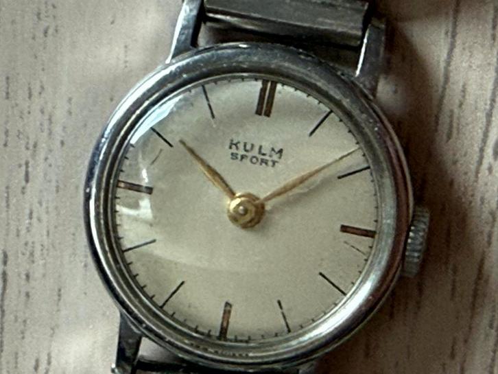 Vintage Kulm Sport Polshorloge, Sieraden, Tassen en Uiterlijk, Horloges | Antiek, Polshorloge, Overige merken, Staal, 1930 tot 1960