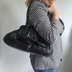 Santa Barbara schoudertas. Zwart/leer., Sieraden, Tassen en Uiterlijk, Tassen | Damestassen, Nijmegen, Zwart, Verhip-vintage.nl