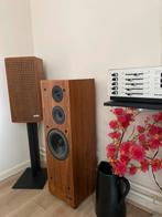 Hans Baan -Translator speakers Impact 40 Walnutt, Audio, Tv en Foto, Luidsprekers, Zo goed als nieuw, 60 tot 120 watt, Front, Rear of Stereo speakers