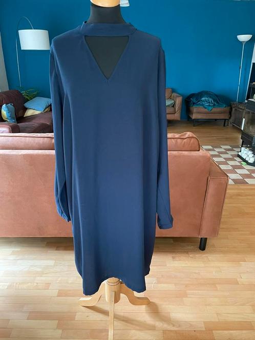 Junarose chique nette jurk maat 46 blauw lange mouwen, Kleding | Dames, Gelegenheidskleding, Zo goed als nieuw, Overige typen