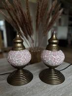 Arabische Lamp - Roze & Goud - Nieuw!, Ophalen of Verzenden, Zo goed als nieuw, Glas, Minder dan 100 cm