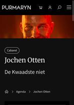2 kaarten Jochen Otten, Tickets en Kaartjes, Theater | Cabaret en Komedie, Twee personen, Februari