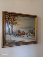 H HARDY  schildering paarden ruiters, Antiek en Kunst, Ophalen of Verzenden