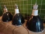 3x grote industriële vintage hanglamp XL, Huis en Inrichting, Lampen | Hanglampen, Ophalen, Gebruikt, Metaal, Industrieel vintage