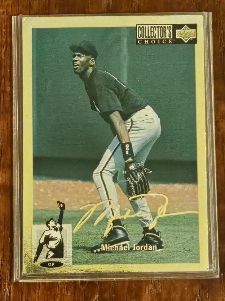 Michael Jordan #23 Gold Signature – 1994-95 Upper Deck, Hobby en Vrije tijd, Stickers en Plaatjes, Gebruikt, Plaatje, Ophalen of Verzenden