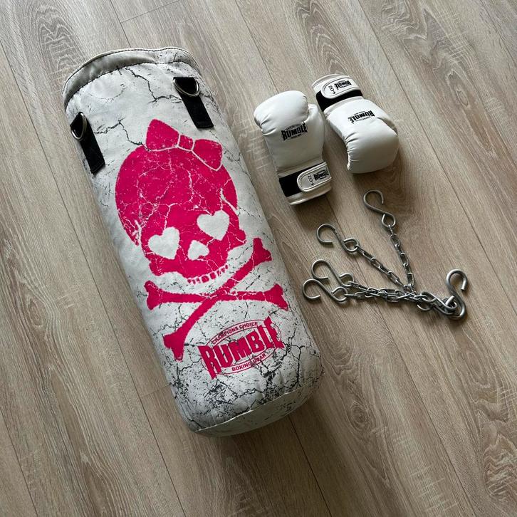 Rumble Bokszak Kids (incl. Bokshandschoenen), Sport en Fitness, Boksen, Zo goed als nieuw, Bokszak, Ophalen