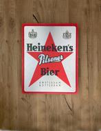 Reclamebord Heineken logo vintage 40x50cm aluminium, Verzamelen, Biermerken, Ophalen of Verzenden, Nieuw, Reclamebord, Plaat of Schild