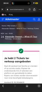 Tickets Alexander Stewart, Tickets en Kaartjes, Concerten | Overige, Twee personen, November