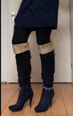 Overknee laarzen suede, Kleding | Dames, Ophalen of Verzenden, Zo goed als nieuw, Zwart, Hoge laarzen