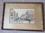 Gekleurde krijttekening Middelburg, Antiek en Kunst, Ophalen
