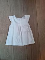 H&M t-shirt shirt shirtje wit ruffle mouw mt 86, Kinderen en Baby's, Babykleding | Maat 86, Ophalen of Verzenden, Meisje, Shirtje of Longsleeve