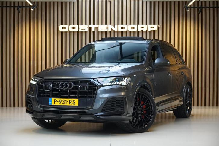 Audi Q7 55TFSIe/381pk Quattro S-Line|2020|Panoramadak|Leder+, Auto's, Audi, Bedrijf, Te koop, Q7, 360° camera, 4x4, ABS, Achteruitrijcamera
