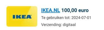 IKEA cadeaukaart van €100 Vaste prijs. 