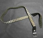 Vintage leren riem met studs uit Londen UK punk hardcore, Ophalen of Verzenden, Gedragen, Zwart, Riem of Ceintuur