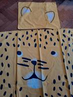 Leuk kinderdekbedovertrek 135 x 110cm met leeuw/panter print, Gebruikt, Jongetje of Meisje, Ophalen of Verzenden, Geel