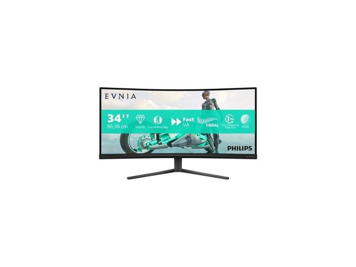 Philips Evnia 34M2C3500L -  Curved Ultrawide Monitor - 180hz, Computers en Software, Monitoren, Refurbished, 151 t/m 200 Hz, DisplayPort