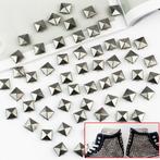 100 stuks 8mm piramide kleding Studs Spots Spikes Nailheads., Hobby en Vrije tijd, Nieuw, Ophalen of Verzenden