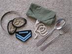Militaria, leger luchtmacht, opbergzakje,vork,lepel, rang, Ophalen of Verzenden, Landmacht, Nederland